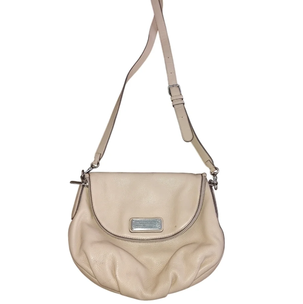 Marc Jacobs Tan Leather Large Hobo Crossbody Bag with Adjustable Strap